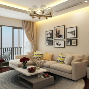 Rèm vải phòng khách đẹp và hiện đại