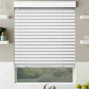 Mẫu rèm gỗ trắng hiện đại