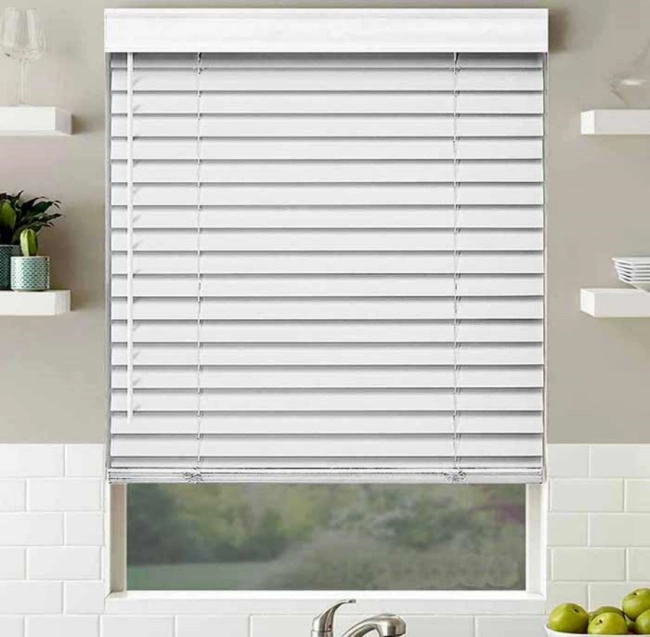 Mẫu rèm gỗ trắng hiện đại